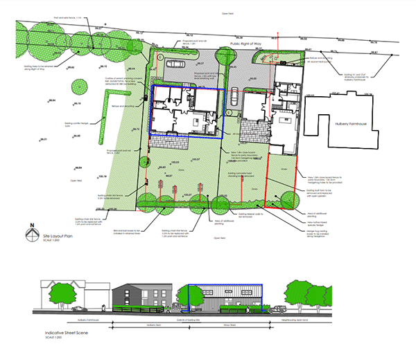 Lot: 57 - OUTSTANDING RURAL OPPORTUNITY! PLANNING FOR CONVERSION AND DEVELOPMENT FOR TWO SUBSTANTIAL RESIDENCES - Hulberry Barn - Proposed Rear Elevation